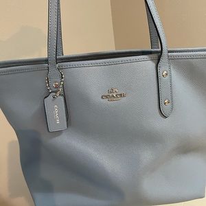 Coach blue tote bag, like new condition
